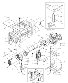 Main Unit Diagram and Parts List for 9805-1-MC  Briggs and Stratton Generator
